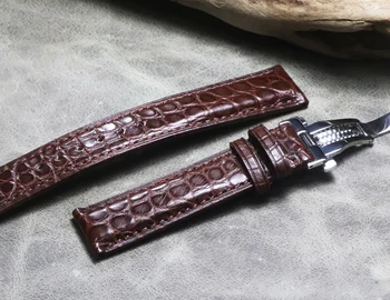 Watchbands Calitate Aligator Curea nouă 18 19 20 21 22 23 mm, negru, Maro Moale Ceas brățară pentru ceas de marcă Bratara Curea