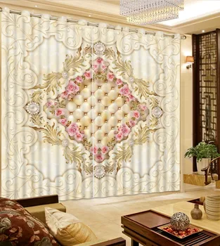 3d, perdele opace dormitor perdele moi de flori personalizate cortina de moda, decor acasă decor pentru dormitor