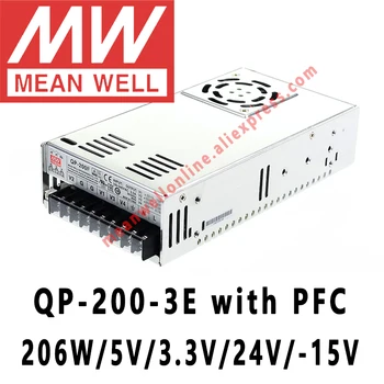 Spui Bine QP-200-3E meanwell 5V/3,3 V/24V/-15V DC 206W Quad Ieșire cu PFC Funcția de Alimentare magazin online