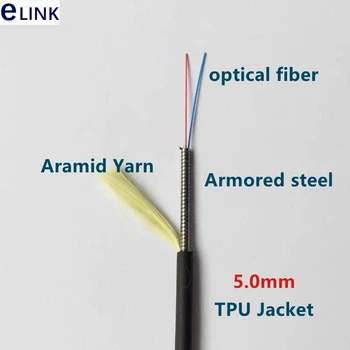 500mtr în aer liber DVI LC-LC Fibra optica Patch cord impermeabil 8 nuclee SM Blindate CPRI TPU cablu Singlemode FTTH FTTA jumper ELINK