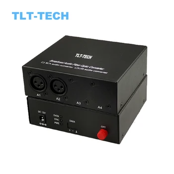 TLT-TECH 2 CANALE XLR Audio Echilibrat De Fibre Convertor Audio Echilibrat Fiber optic Media Converter DC12V