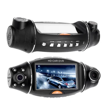 Masina HD DVR Dual Camera Lens DVR cu unghi Larg de Viziune de Noapte Senzor de Gravitație Vehicul Recorder cu GPS Accesorii Auto