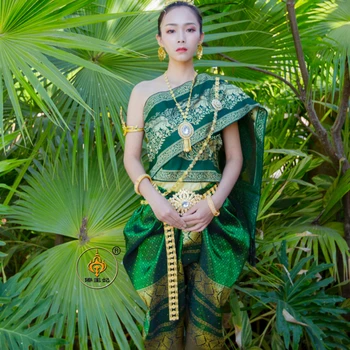 Thai Rochie Dai Shan Ahom Clienții Sothease Asiatice Haine Ropa Mujer Epocă de Sus Pantaloni Pantaloni Tradiționale de Îmbrăcăminte pentru Femei