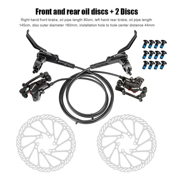TOOPRE Hidraulice de Frână Kit de Munte MTB Bicicleta Fata-Spate, Frane pe Disc Tampoane Trăgând Hidraulice pe Disc de Frana Etriere Ciclism Piese