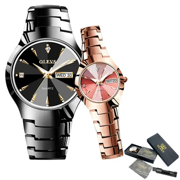 OLEVS Bărbați Ceas sport de Lux, Câteva Ceasuri Cuarț Ceas de mână de Afaceri de Moda pentru Femei ceas de Wolfram, Oțel rezistent la apă Ceas