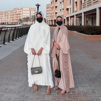 Musulman Moda Hijab Rochie de Ramadan Eid Abaya Dubai Nida Sifon Abayas pentru Femei Rochii de turci Marocan Caftan Islam Îmbrăcăminte