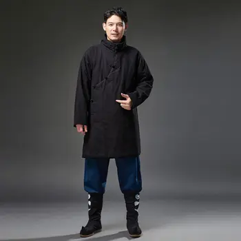 Chineză stil de costum de sex masculin stand guler Tang costum Lenjerie de pat din bumbac Top casual slim primavara toamna îmbrăcăminte etnice Tradiționale