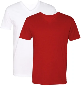 2-Pack Stretch Alb și Roșu T-Shirt