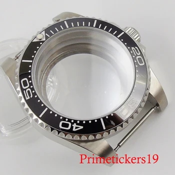 Bliger caz ceas se potrivesc NH35 mișcarea automată bezel rotativ 40mm din oțel inoxidabil, sticlă de safir