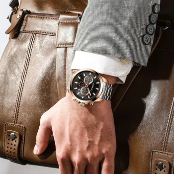 CRRJU Omul Ceas Elegant, rezistent la apă, Cronograf Cuarț Impermeabil ceas sport de afaceri bărbați ceasuri Relogio Masculino