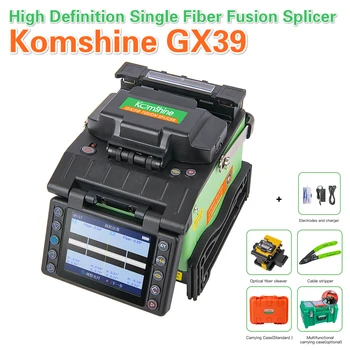 De înaltă Definiție Unică de Fibre Fusion Splicer Komshine GX39 ftth fibra optica despicare mașină cu TFC-30 optic fiber cleaver
