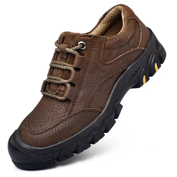 Nouă Bărbați din Piele Pantofi Casual Dantela-up Om de Toamna Iarna Lumina in aer liber, Drumeții Adidași Vintage Pantofi de Stradă de Dimensiuni Mari 38-44 %