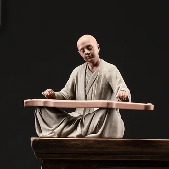 Kung fu Buddha Accesorii Tava Călugăr Figurină de Porțelan Figurine animale de Companie Ceai Pentru Decor Acasă Statuie
