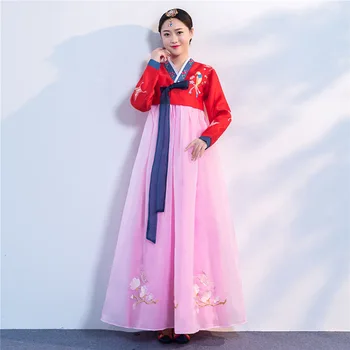 Femeile Coreene Tradiționale Hanbok Costum Fusta Palatul Rochie De Performanță Nord-Coreean Costum Național Etapă De Performanță Costum