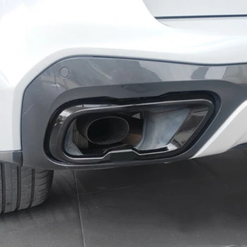 Mașini de Oțel Inoxidabil a Tobei de Eșapament Pip Coada Gât Rama Decor Capac Ornamental pentru BMW X5 X6 X7 2019-2021