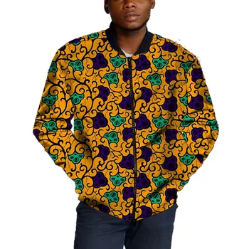 2020 din Africa de moda sacou barbati nou-veniți de imprimare luminoase de culoare Ankara stiluri de jachete bombardier
