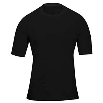 Moda Negru Rotund Gat T-Shirt