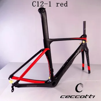 C12-1 ROSU mat de biciclete de carbon cadru Ceccotti brand de înaltă calitate din fibră de Carbon biciclete road biciclete cadru bicicleta cadru de carbon