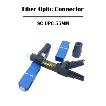 300 de Piese/lot SC/UPC 55MM Conector de Fibra Optica FTTH Rece Instrumente Conexiune FTTH SM Single Mode Networking
