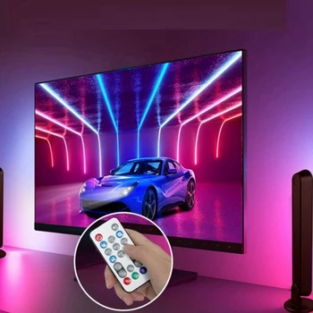 Tuya Inteligent Wifi+IR de Muzică Digitală LED-uri de Lumină Ambientală ,Smart LED Lumina Baruri ,Funcționează Cu Alexa,Joc de Lumină Bar Pentru PC, Camera cu TV