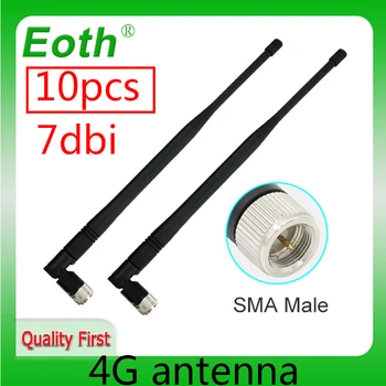 Eoth 10buc 4G lte antena 7dbi SMA Male Conector Plug antenne router extern repetor wireless modem antene retelistica