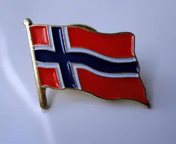 Național Steagul Țării Pin Badge Norvegia preț scăzut personalizate de metal pin rever ieftine personalizate email flag pin rever