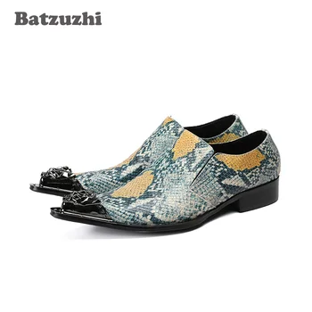 Batzuzhi Rock Personalitate Pantofi de Piele Barbati Subliniat Metalice Sfat Barbati Pantofi Rochie Formale Pantofi pentru Nunta si Petrecere Oxfords, US12