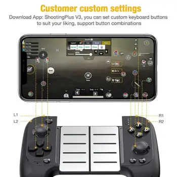 2021 NOU Pentru iOS, Android, PC 7007F Telescopic de Joc Bluetooth Ocupa Wireless Gamepad Controller Dual-mode Joystick