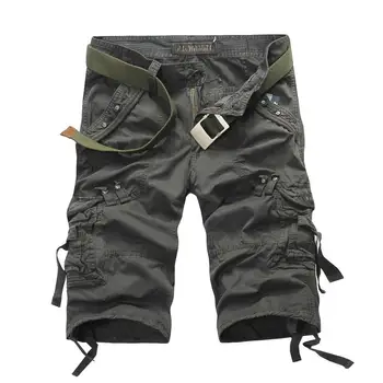 Barbati Casual Pantaloni Scurți De Vară Militar Cargo Shorts Mens Tactice Pantaloni Scurți Multi-Buzunar Mens Trunchiate Pantaloni Barbati Din Bumbac Plus Dimensiune 42