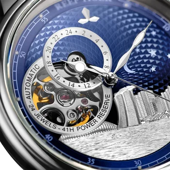 Recif de Tigru/RT Top Brand de Ceasuri de Lux de Moda Ceas Tourbillon Mens Albastru Ceas Mecanic Ceas Reloj RGA1739