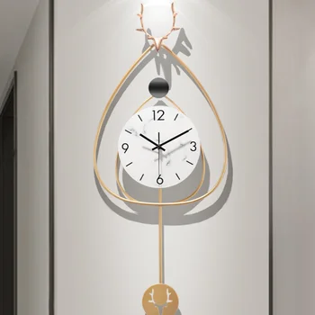 Nordic 3d Mecanism Ceas de Perete cu Pendul 90cm Design Modern Pendul Ceas de Perete Camera de zi Zegar Na Sciane Decor de Perete