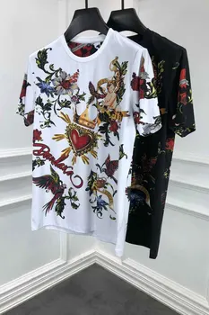 2021 Teuri Vintage din Bumbac pentru Femei Coroana Înger Floare de Imprimare de Vară Conservatie Gotic Streetwear Top Alb Punk T-shirt
