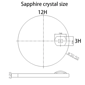 Geam de Cristal safir 30.5 mm x 2.2 mm de Înaltă Calitate Viziona piesa de schimb Pentru Submariner Daytona 40mm Cazul Accesorii Spyglass