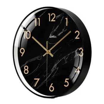 Ceas De Perete Tăcut Ceasuri Nordică Modernă, Ceasuri De Perete Decor Acasă Creative Aur Bucătărie, Ceas Model De Marmură Cadou