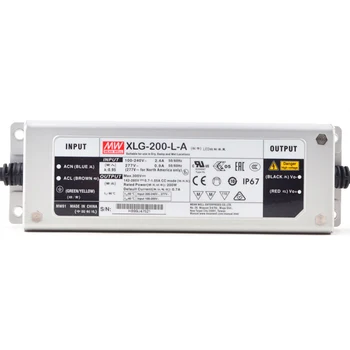 Spui Bine XLG-200-L-O IP67 Caz de Metal de Stradă/Zgârie-nori de iluminat meanwell 142-285V/700-1050mA/200W Putere Constantă LED Driver