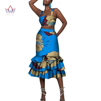 Personalizate din Africa de Imprimare Set de Fusta pentru Femei Dublu Curea de Bikini și Fuste Multistrat Set de Fusta Creion Femei Haine de Petrecere Wy9543