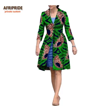 2020 toamna haine pentru femei africane îmbrăcăminte maneca trei sferturi genunchi-lungime singur pieptul femei haina casual A722423