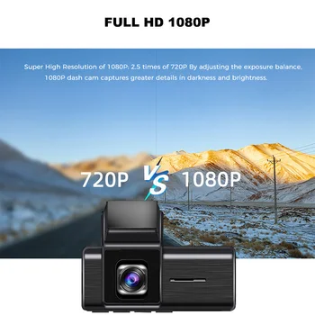 Auto DVR Dual Dash Camera retrovizoare Video Recorder 3