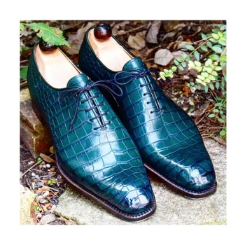 Verde la Modă Bărbați Formale Pantofi Derby Subliniat Toc mic din Piele PU de Moda Noua Lace Up de Primăvară și de Toamnă chaussure homme KD260
