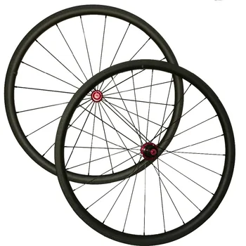 Noul design dimple plus de suprafață de frânare Asimetrică 700C carbon roți decisiv tubeless cyclocross drum disc biciclete jante