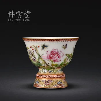 Lin Yuntang parte email pictat de Maestru Cupa singură ceașcă Jingdezhen ceramice lucrate manual paharul de vin ceașcă de ceai lyt9072