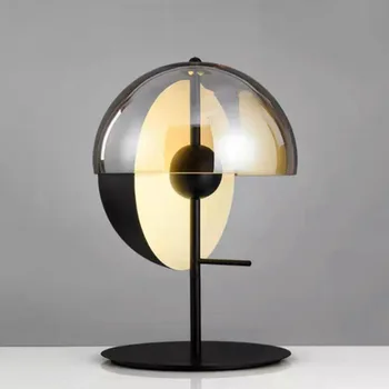 Nordic Negru Lampă de Masă Moderne, Creative, Vitralii Lămpi de Masă pentru Dormitor, Camera de zi Citind Art Decor Acasă de Birou Led-uri Lumina