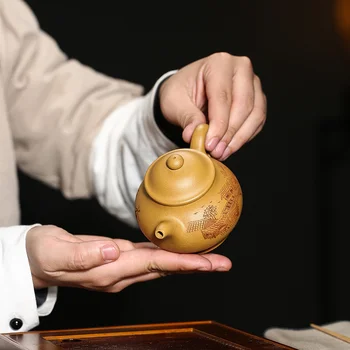 Magazin Online Yixing celebru violet oală de lut minereu brut secțiunea noroi oala tigaie ceainic de uz casnic Kung Fu set de ceai bunuri