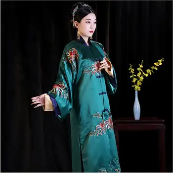 China antică Qing Dinastiei Manchu costume Printesa Chineza TV juca același articol de îmbrăcăminte Qing Queens Manchu Haină Lungă