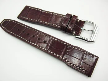Noi de Lux din piele de Aligator curea de înaltă calitate ceas curea bratara Handmade din piele de Vițel watchbands pin cataramă de curea din piele 20mm