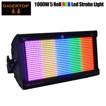 Gigertop 1000W RGB 5 Zone Led Lumina Strobe DMX512 Control 6/16/31 Canale Colorate Strobe Efect de Alungare Interior Flash Lumina RGB