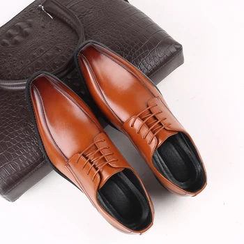 Noi high-end privat personalizate barbati din piele pantofi, Britanic a subliniat toe pantofi, business plus size formal casual pantofi pentru bărbați