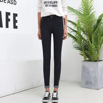 În 2020, noi femeile nouă-punct de jeans, slim casual all-meci de talie mare creion picioare blugi