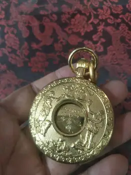 Rare Vechi Qing royal ceas ALAMĂ \ mecanice ceas de Buzunar, ceas aurit, #01, Gratuit de transport maritim