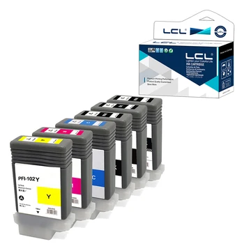 LCL PFI102 PFI-102 (6-Pack 2Matt) Cartuș de Cerneală Compatibil pentru Canon IPF500/IPF510/IPF510plus/IPF600/IPF605/IPF605plus/IPF610